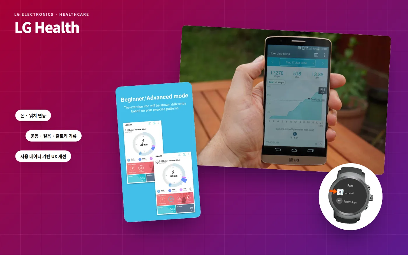 LG Health 화면